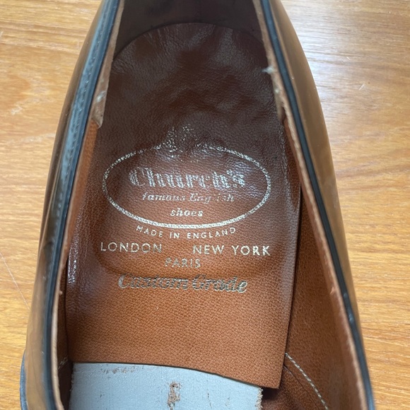 Church\'s Patent Leather Black Mens Shoes Size 10F Made in England Custom Grade main image 8